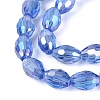 Electroplate Transparent Glass Beads Strands LS-GL-N002-01A-A13-3