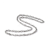 Non-Tarnish 201 Stainless Steel Rope Chain Necklace for Men Women NJEW-I122-02P-1