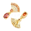 Brass Micro Pave Cubic Zirconia Pendants KK-K340-53G-03-2