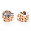 Brass Micro Pave Cubic Zirconia Charms KK-S356-773A-2