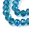 Electroplate Glass Beads Strands X-EGLA-A034-T6mm-L25-2