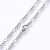 304 Stainless Steel Figaro Chain Necklaces NJEW-F227-03-02-2