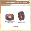 4 Sets Cowhide Belt Loop Keepers & Iron Findings FIND-GF0007-61A-01-2