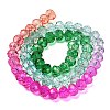 Transparent Painted Glass Beads Strands DGLA-A034-T8mm-A03-5