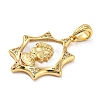 Rack Plating Brass Cubic Zirconia Pendants KK-M258-15G-2