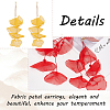 ANATTASOUL 3 Pairs 3 Colors Cloth Flower Cluster Dangle Stud Earrings EJEW-AN0002-04-3