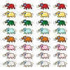 48Pcs 8 Colors Alloy Enamel Elephant Connector Charms ENAM-TA0001-80P-1
