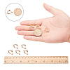 Brass Hoop Earring Findings with Latch Back Closure KK-L148-07-3