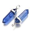 Synthetic Mixed Gemstone Pointed Pendants G-F295-03-3