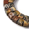Natural Map Stone Beads Strands X-G-T139-8x8-45B-4