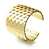 Alloy European American Exaggerated Open Cuff Fish Scale Pattern Bangles for Women BJEW-L697-002G-1