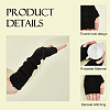 2 Pairs 2 Colors Polyester Long Fingerless Gloves AJEW-HS0001-22-4
