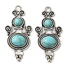 Tibetan Style Alloy Pave Imitation Turquoise Pendants FIND-NH0001-06AS-1