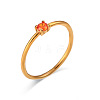 Flat Round 304 Stainless Steel Micro Pave Cubic Zirconia Finger Rings FS-WG2DA17-35-1