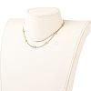 Brass Curb Chains Double Layer Necklaces NJEW-JN03122-4