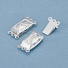 304 Stainless Steel Box Clasps STAS-P249-02S-1