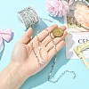 2.5M Brass Imitation Pearl Heart Link Chains CH-CJ0001-08-4