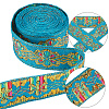 Flat Ethnic Style Embroidery Polyester Ribbons OCOR-WH0067-86B-6