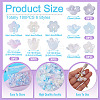 180Pcs 6 Styles Acrylic Bead Caps OACR-TA0004-44-4