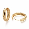 Brass Huggie Hoop Earrings EJEW-F260-01B-G-2