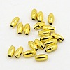 Plating Plastic Acrylic Rice Beads X-PACR-L004-03G-1