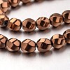 Electroplate Non-magnetic Synthetic Hematite Beads Strands G-F300-13-08-1