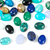 26Pcs 13 Styles Synthetic Blue Lace Agate & Black Stone & Natural White Jade & Amazonite & Unakite Cabochons G-TA0003-28B-3