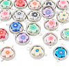 20Pcs Polymer Clay Flower & CCB Ring Frame Links Connector Charms CLAY-TADJ0001-10-3
