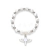 Gold acrylic cross bead bracelet angel cross prayer bead bracelet NW4525-2-1