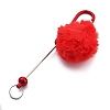 Aluminum Alloy Pom Pom Ball Beadable Keychain Bar HJEW-Q001-01C-2