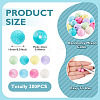 200Pcs Opaque ABS Plastic Beads MACR-TA0002-85-4