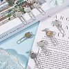 20Pcs 5 Styles Platinum Alloy Bookmark Cabochon Settings FIND-SC0015-20-4