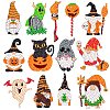 Halloween Theme DIY PVC Diamond Painting Sticker Kit PW-WG46617-02-1