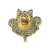 Black Golden Zinc Alloy Brooches JEWB-E037-06G-01-2