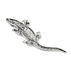 Alloy Rhinestones Alligator Brooches JEWB-S022-07A-3