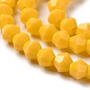 Opaque Solid Color Imitation Jade Glass Beads Strands GLAA-F029-P4mm-04-3