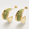 Brass Stud Earrings EJEW-T007-010G-NF-1
