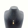 Faceted Natural Unakite Teardrop Pendant Necklaces for Women HH3388-5-1