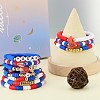 10Pcs Independence Day Theme Handmade Polymer Clay Beads Stretch Bracelets BJEW-SW01605-3