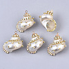 Natural Conch Shell Pendants SSHEL-T014-04-1