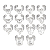 304 Stainless Steel Cuff Rings RJEW-PH01323-6