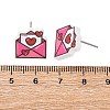 Wood Stud Earrings EJEW-M063-01X-5