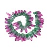 Two Tone Spray Painted Natural Quartz Crystal Points Beads Strands G-Q610-03H-2