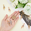 SUPERFINDINGS 8Pcs 4 Styles Alloy European Dangle Charms MPDL-FH0001-10-4