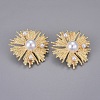 Iron Hair Clip and Stud Earrings Jewelry Sets SJEW-E331-06-2