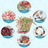 55Pcs 11 Colors Rose Printed Organza Drawstring Bags OP-TA0001-15C-8
