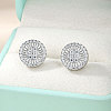 925 Sterling Silver Pave Moissanite Stud Earrings for Women MB9290-3
