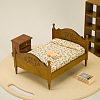 Miniature Wood Double Bed Model PW-WG38059-01-3