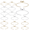 16Pcs 2 Colors Adjustable 304 Stainless Steel Cable Chains Bracelets Making AJEW-ME0001-03-1