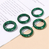 Synthetic Malachite Plain Band Finger Rings RJEW-H230-13D-04-1